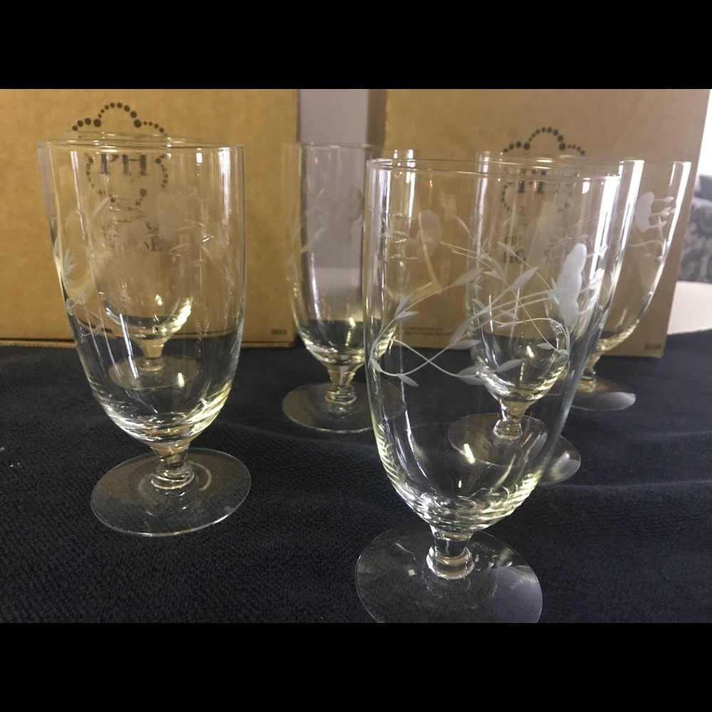 Princess House Crystal beverage glasses.